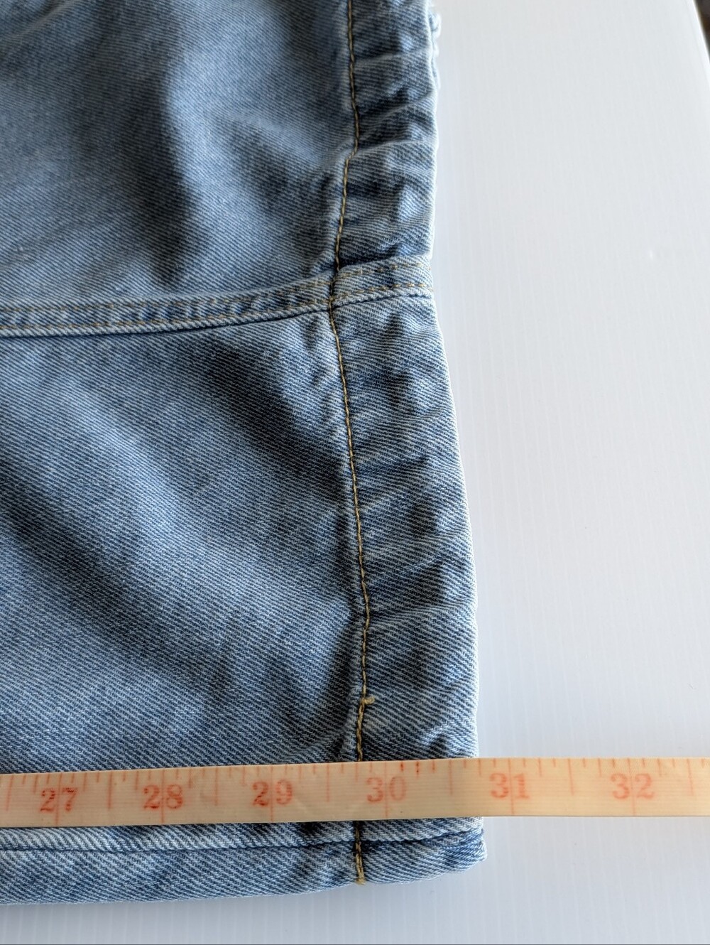 Light Blue Wide Leg Denim Cargo Jeans Junios 5/27 - Picture 8 of 11